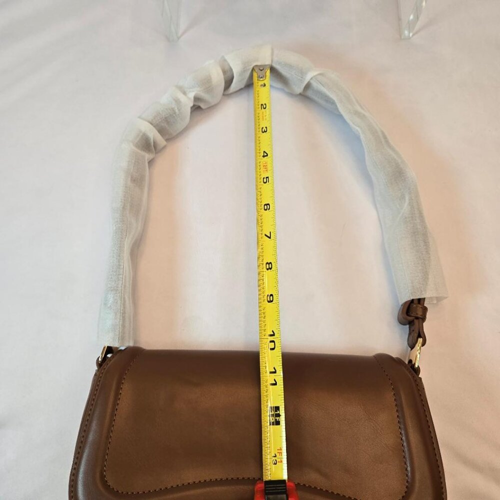 Women Shoulder Purse Vintage/Trendy Bag- Small Tote Handbag - Brown - Picture 11 of 11